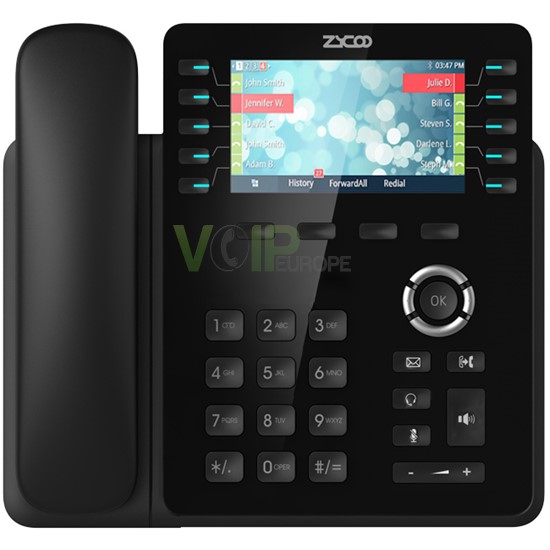 Telephone IP Ecran Rétro-Eclairé  6 Lignes de SIP PoE CooFone-D90