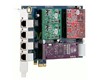Carte analogique modulaire à 4 ports FXO/FXS ,PCI-Express avec option Anti-Echo AEX410