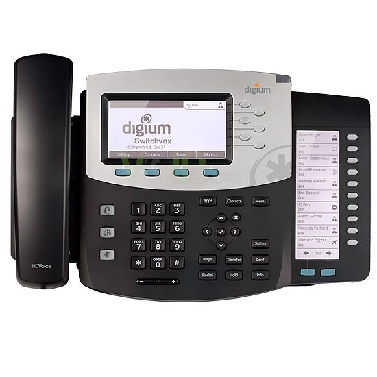 Téléphone a HDVoice équipé de 2 RJ45 POE , 6 lignes SIP, 100 touches BLF de fonctions avancées D70