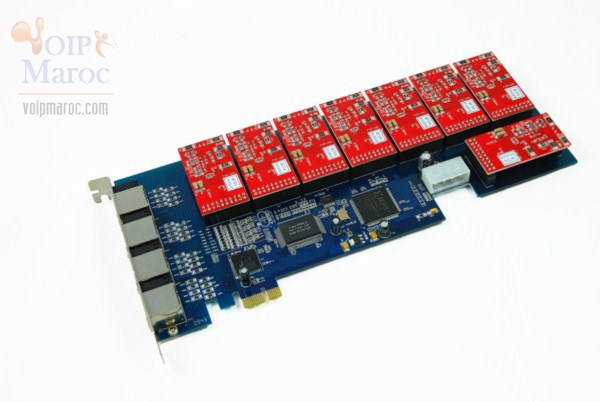 Carte Avec 4 port FXS ou FXO pour 4 line RTC VZA4P
